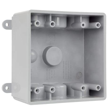 non metallic 2 hole outlet box|2.